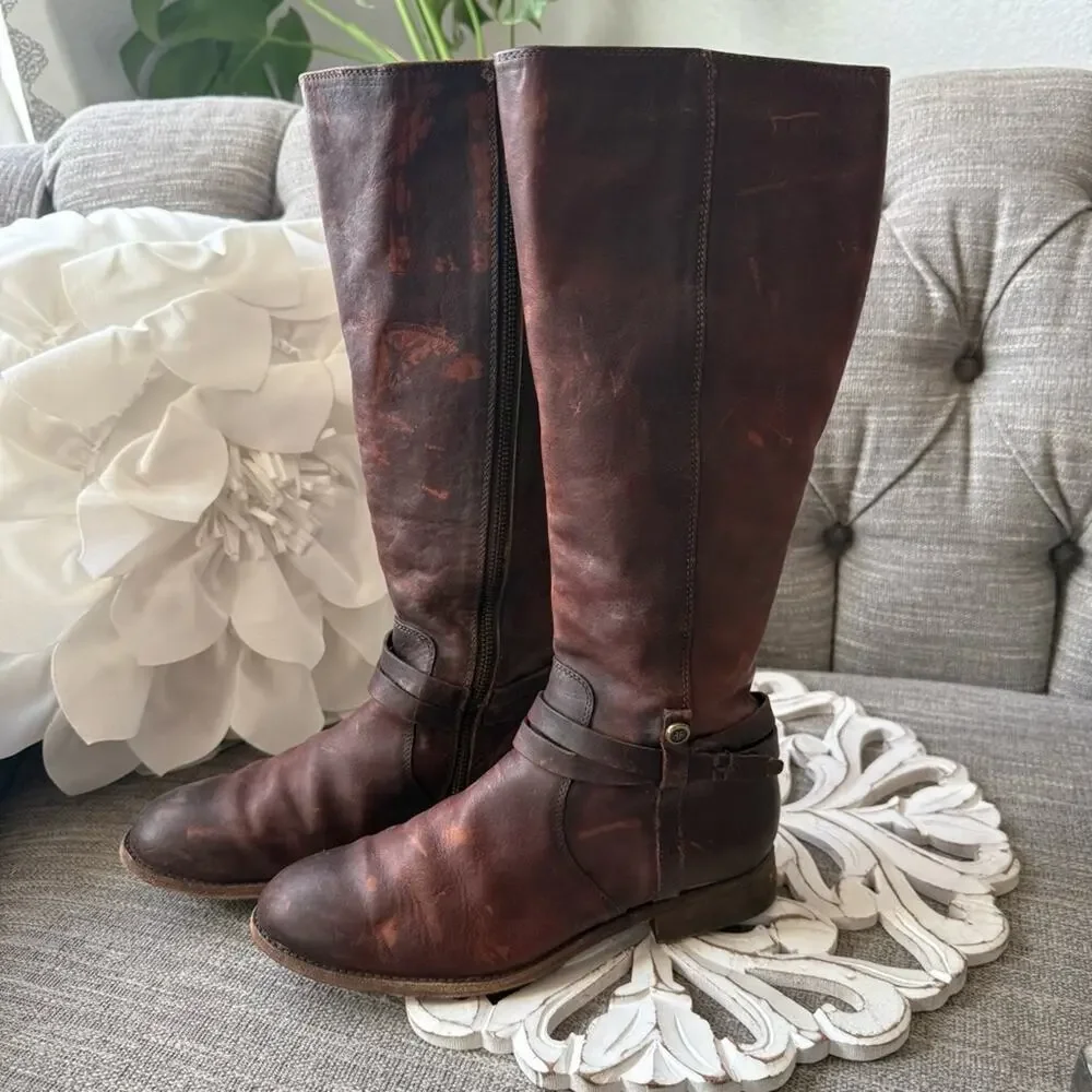 Frye Brown Leather Tall Boots Women’s 7.5